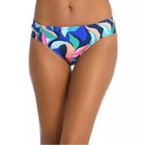 La Blanca Painted Leaves Print Swim Bottom